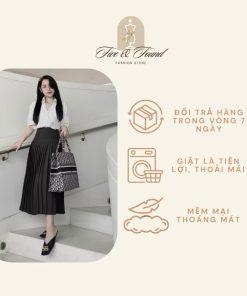 Chân Váy Xếp Ly Dáng Dài Five & Found - FF02
