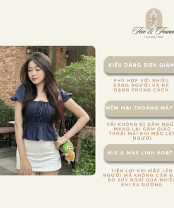 Áo babydoll linen xinh tay phồng