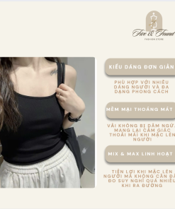 Áo 2 dây bản to chất thun tăm